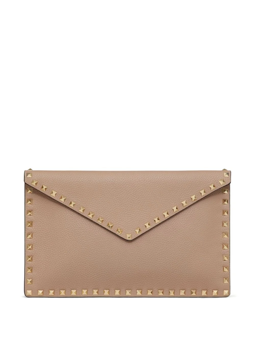 Rockstud leather clutch - 1