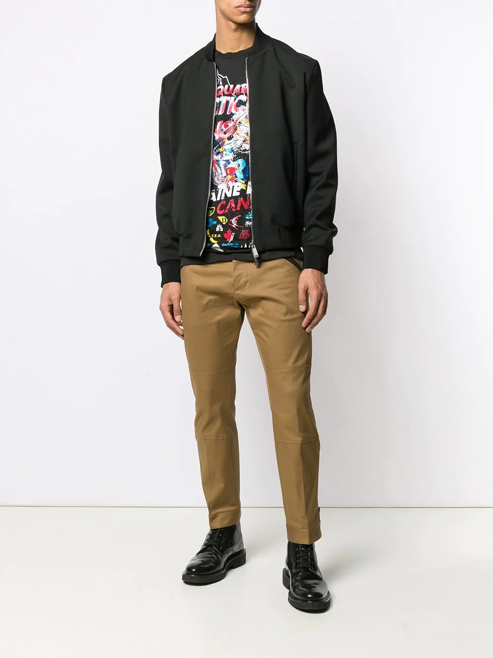 art print bomber jacket - 2