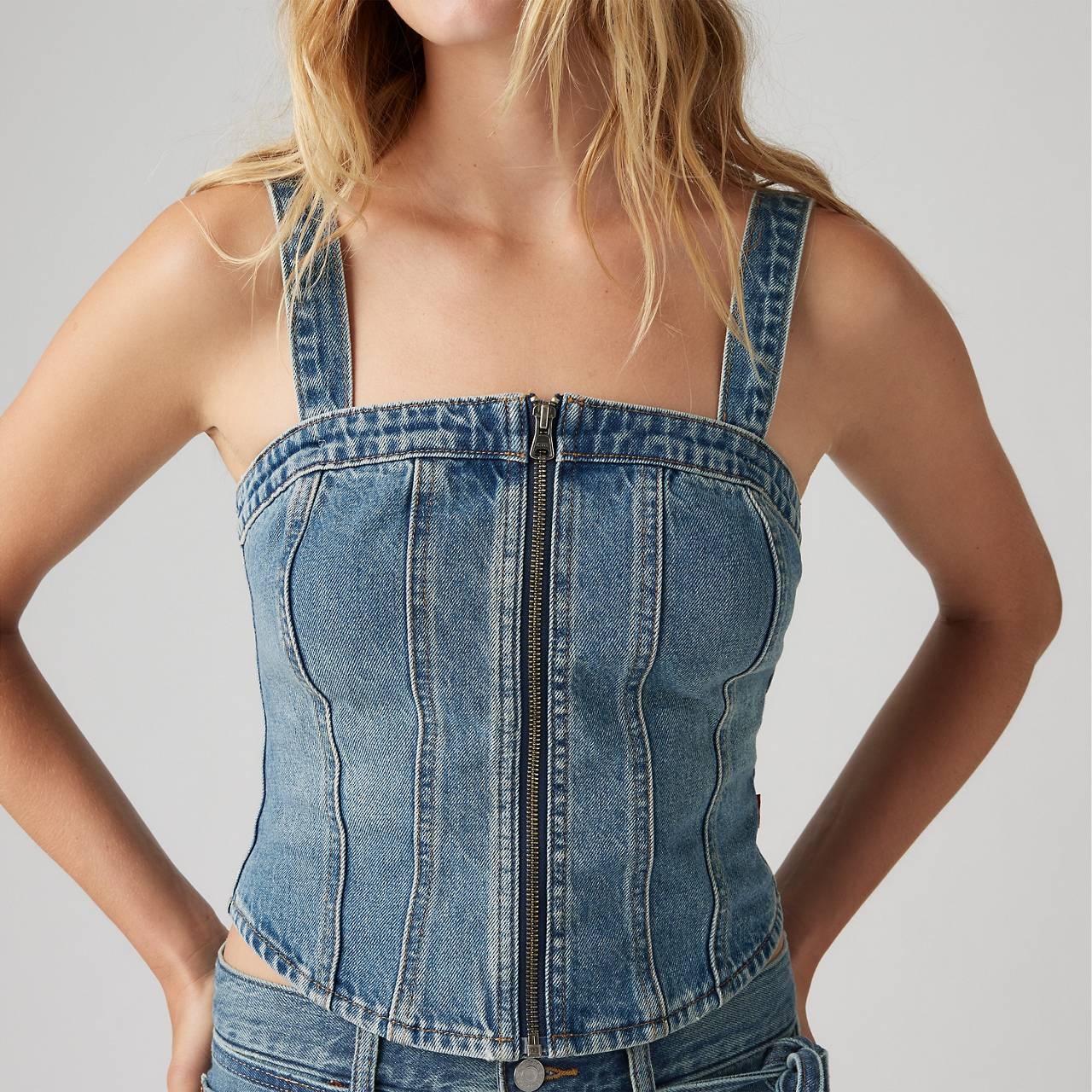 SCULPTED BUSTIER TOP - 5