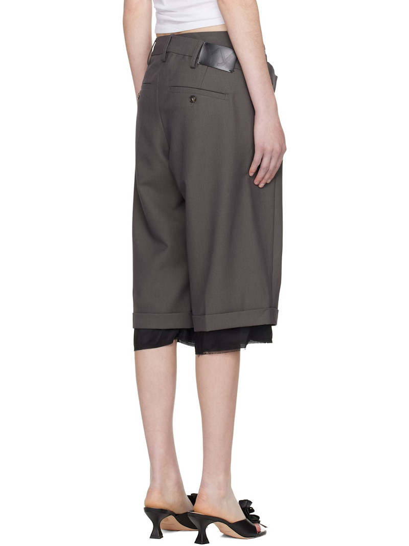 Gray Wrap Over Shorts 3