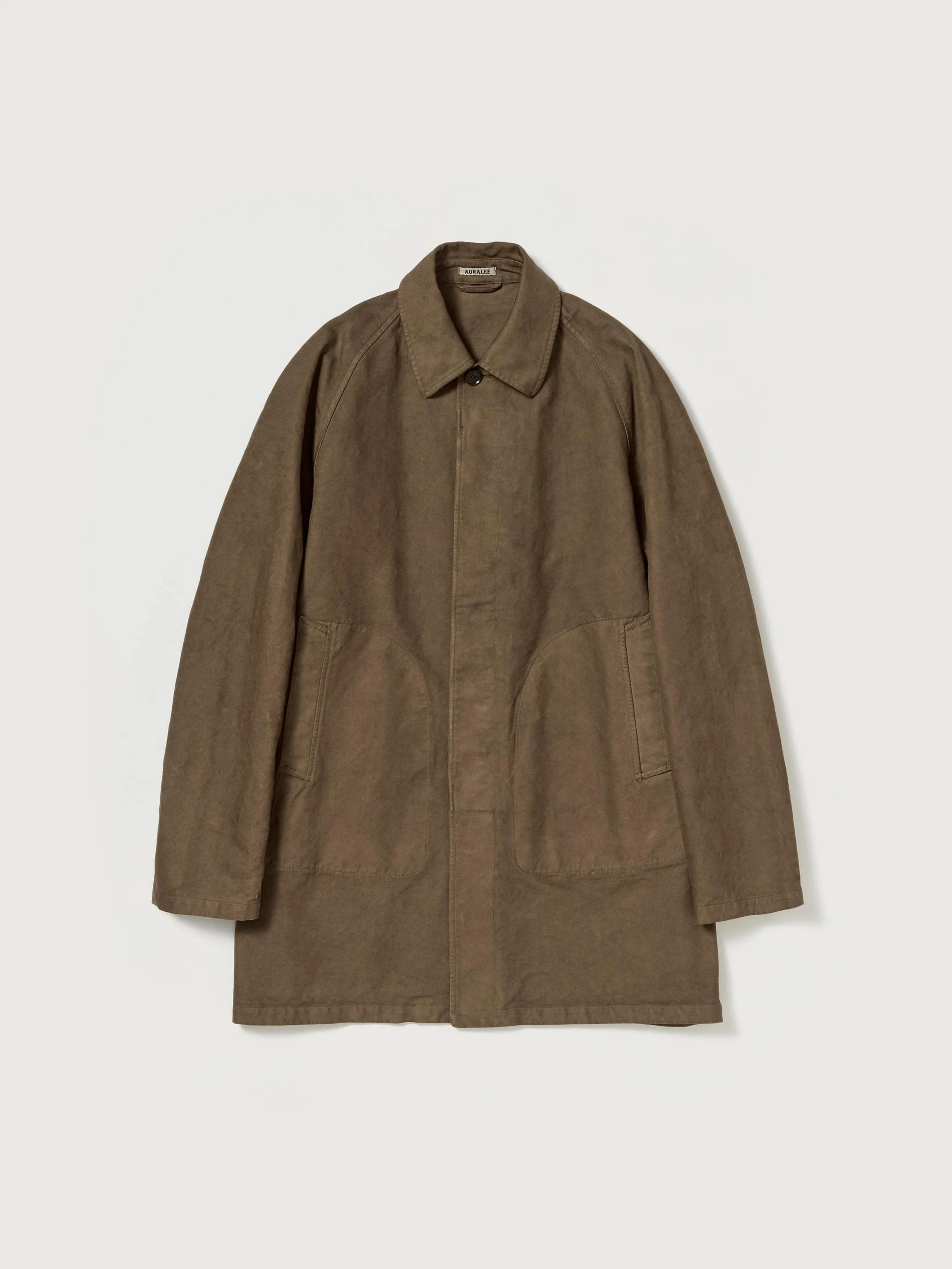 GARMENT-DYED ORGANIC COTTON HEAVY TWILL SHORT COAT - 1