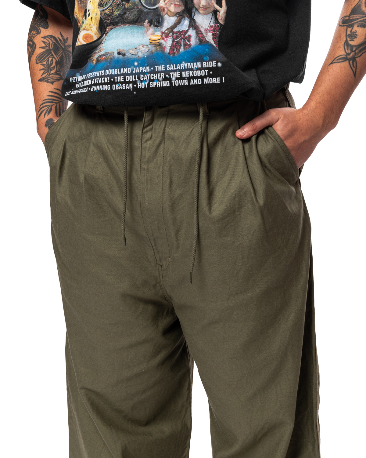 Khaki Paneled Trousers HL-P011-051 - 4