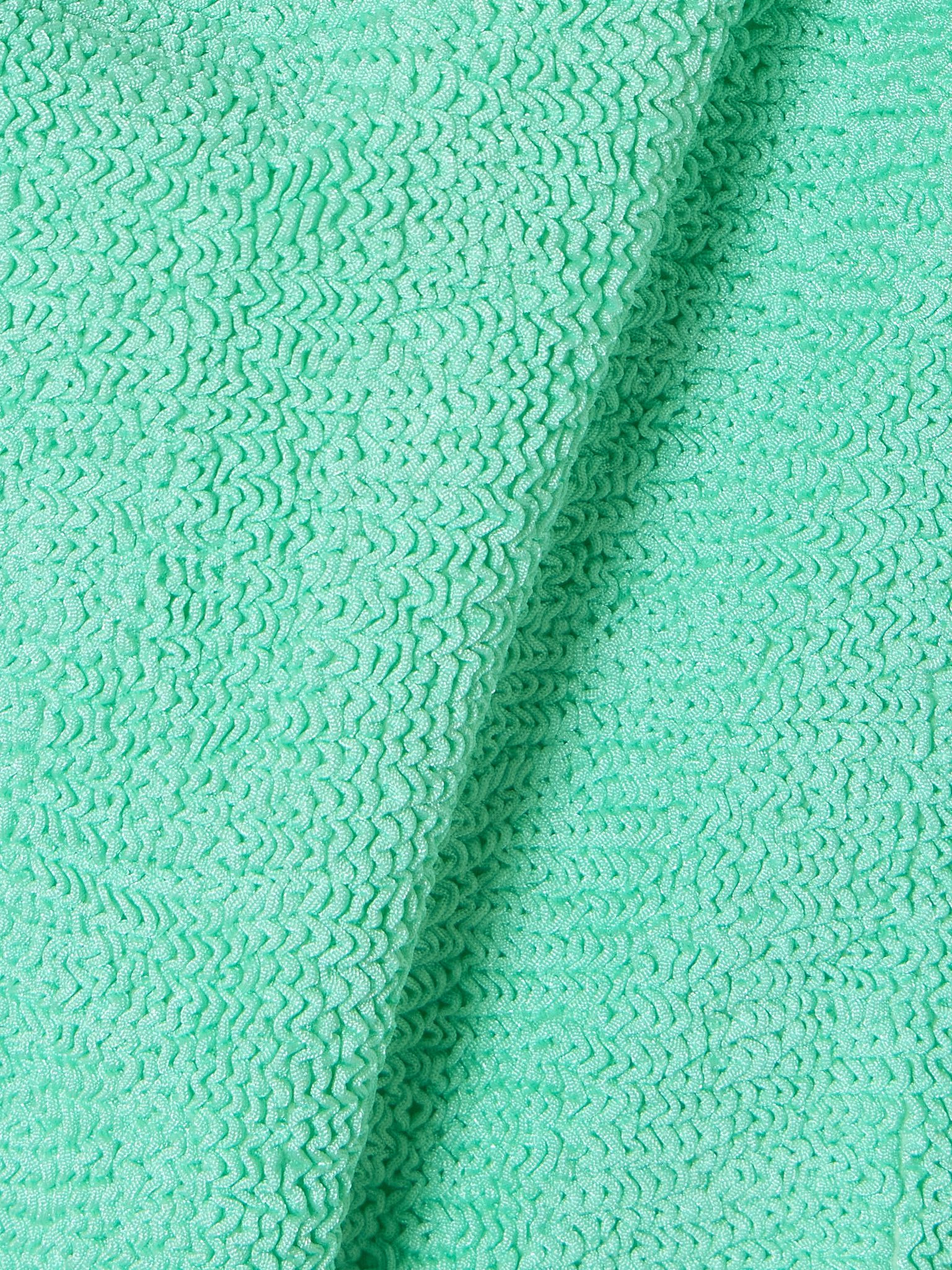 Square Neck seersucker swimsuit Mint - 4