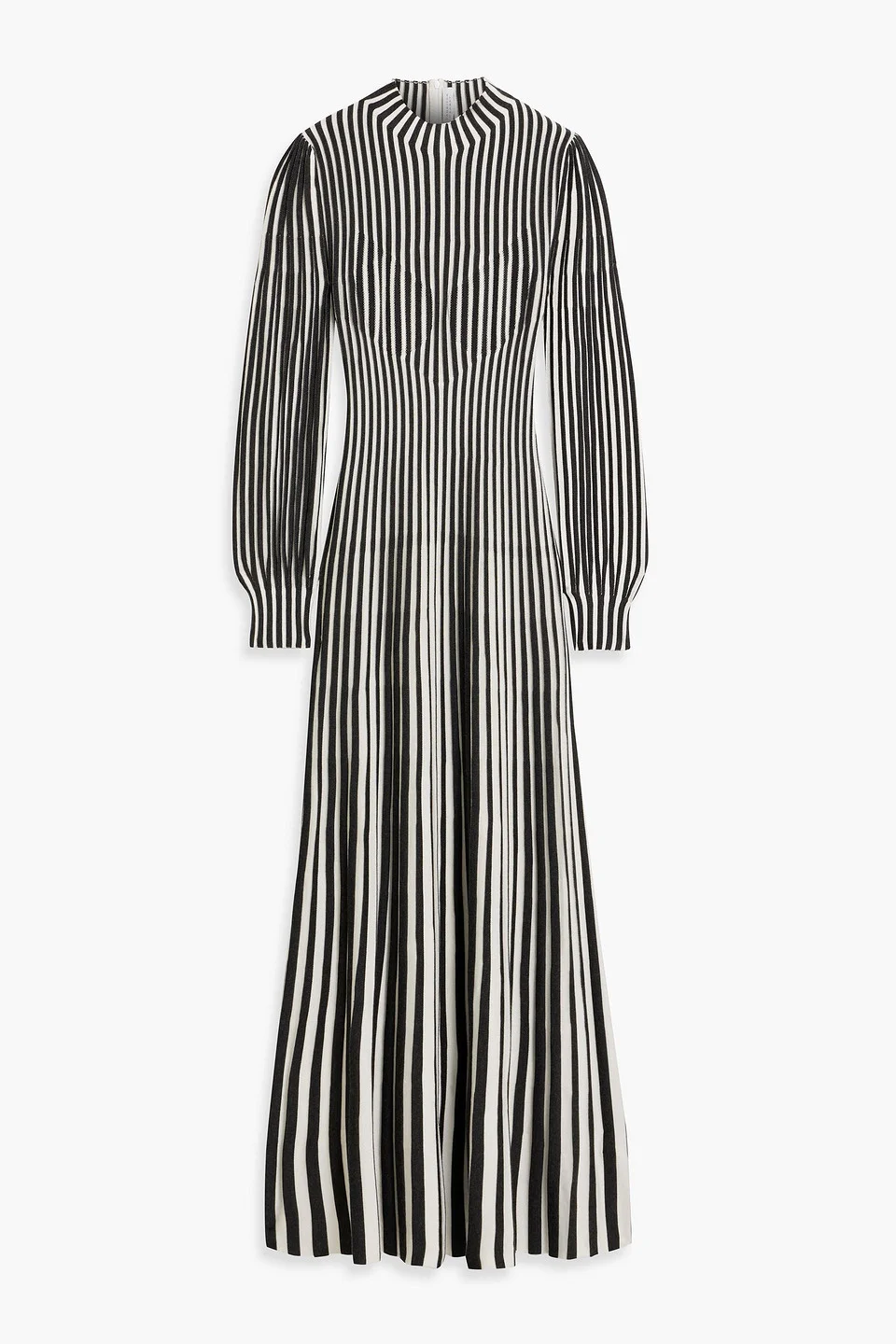 Lee striped silk and cashmere-blend maxi dress - 1