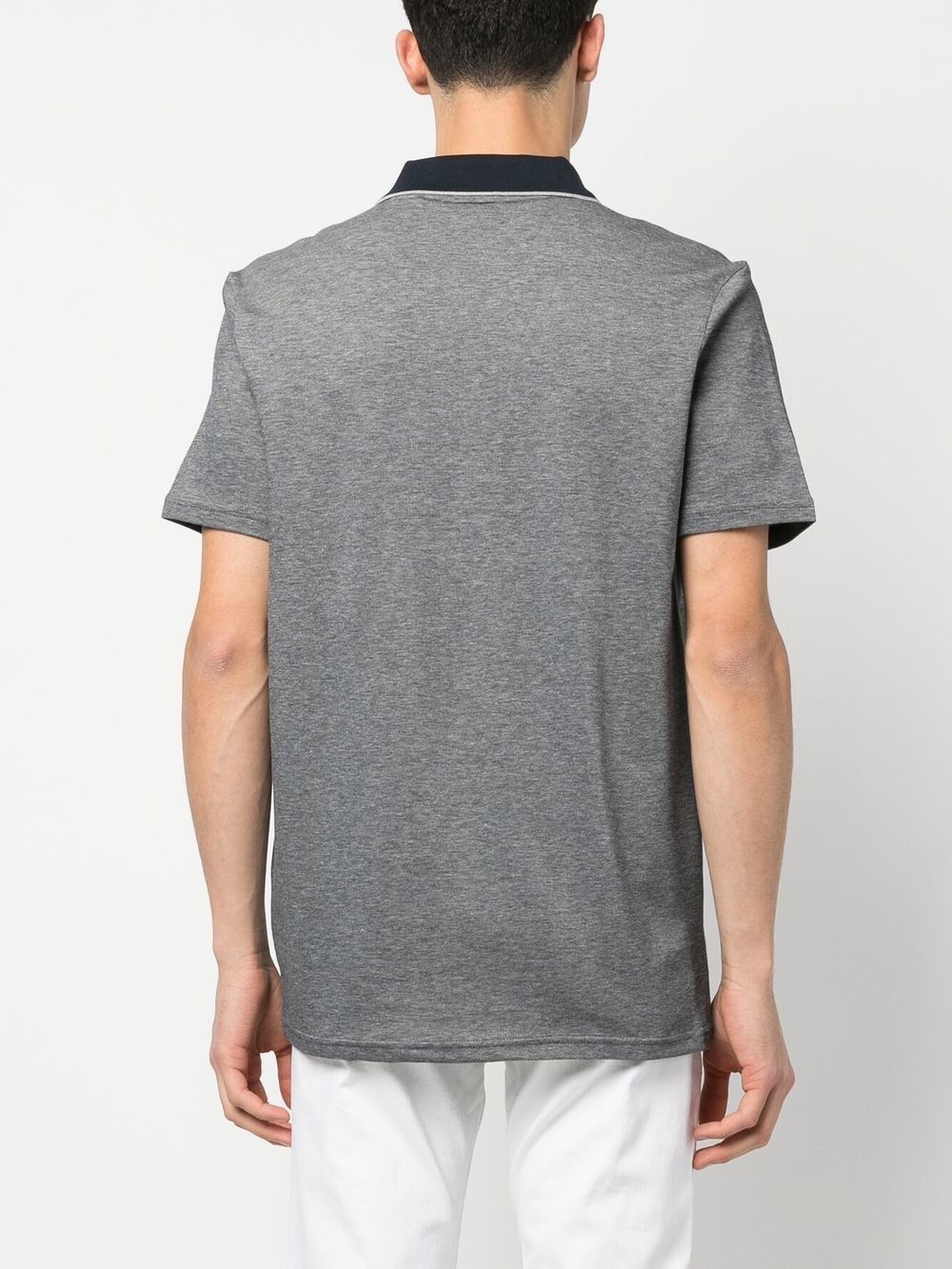 chest logo-patch polo shirt - 4