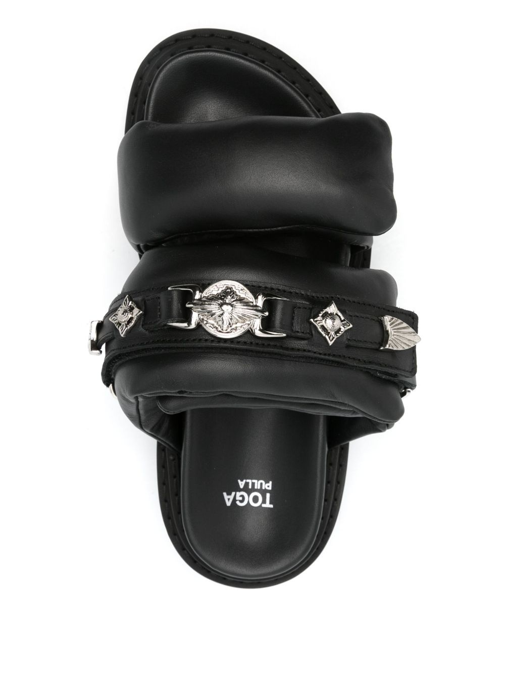 【関税込み】Aj1382 Sandals - Toga Pulla - Leather - Black TOGA PULLA 40mm leather sandals | REVERSIBLE