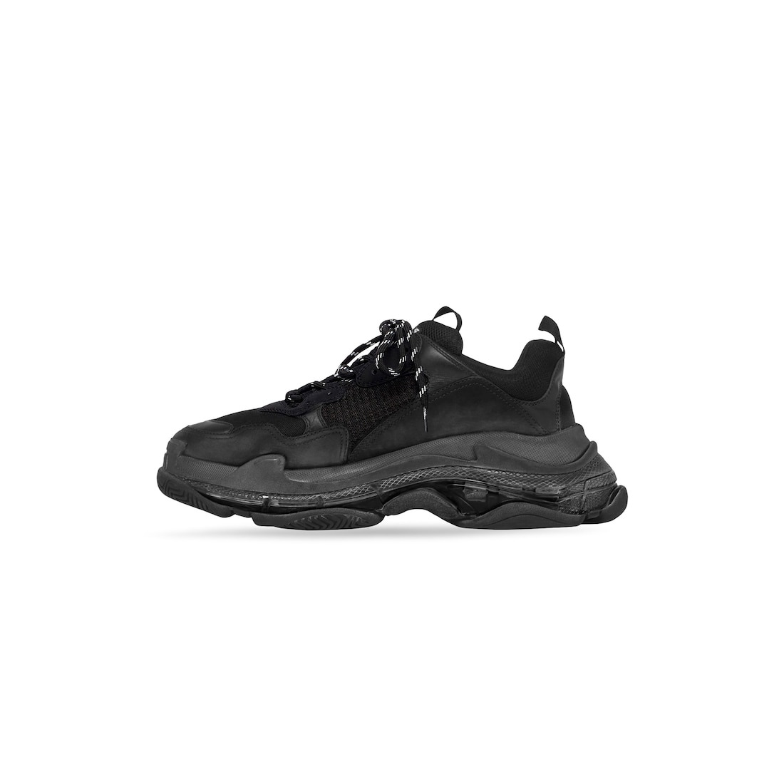 Men's Triple S Sneaker Clear Sole in Black - 3