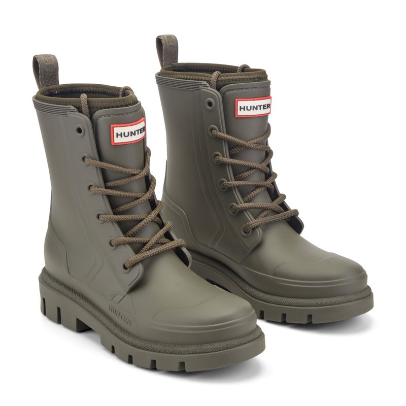 HUNTER Women's Diana Waterproof Lace-Up Rain Boots outlook