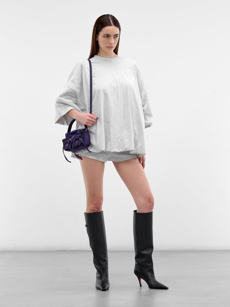 Acne Studios Oversized Gathered Hem Logo Tee outlook