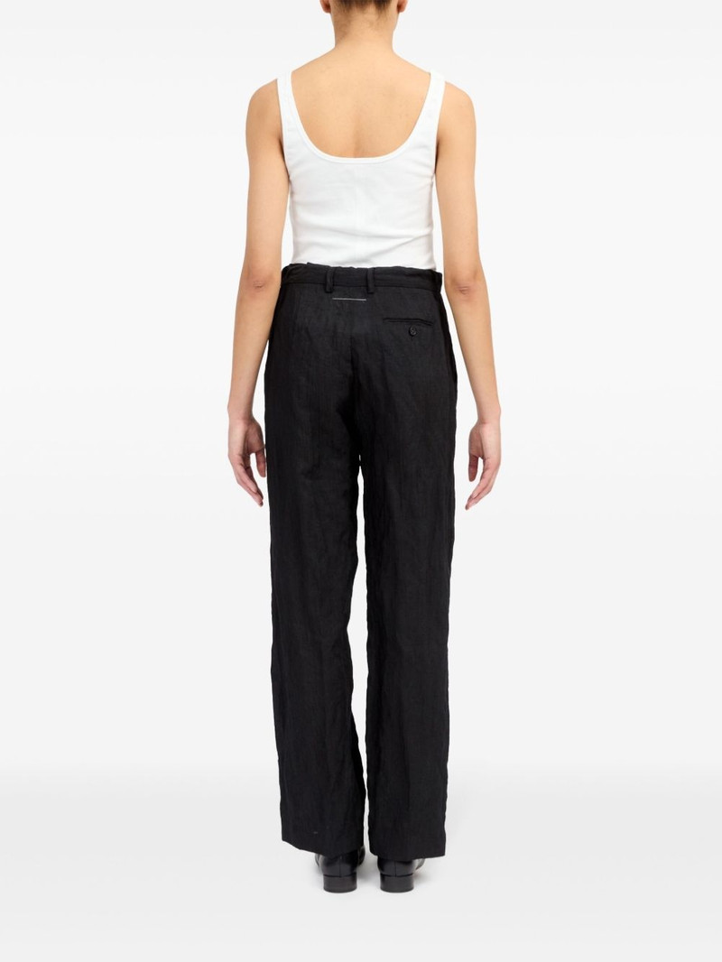 single-stitch logo flared trousers 4