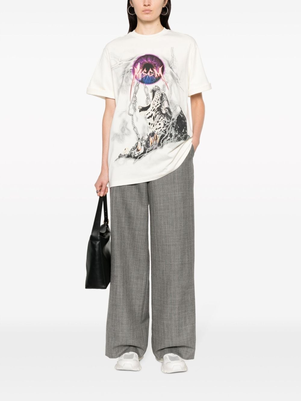 wide-leg wool trousers - 2