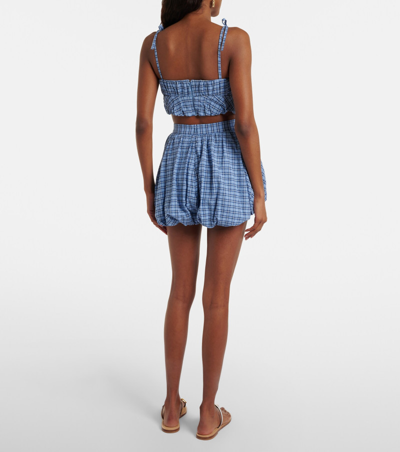 Mira checked cotton shorts 3