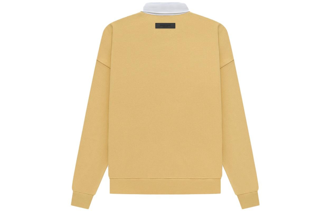 Fear of God Essentials SS23 Waffle Long Sleeve Polo Shirt 'Light Tuscan' FOG-SS23-057 - 3