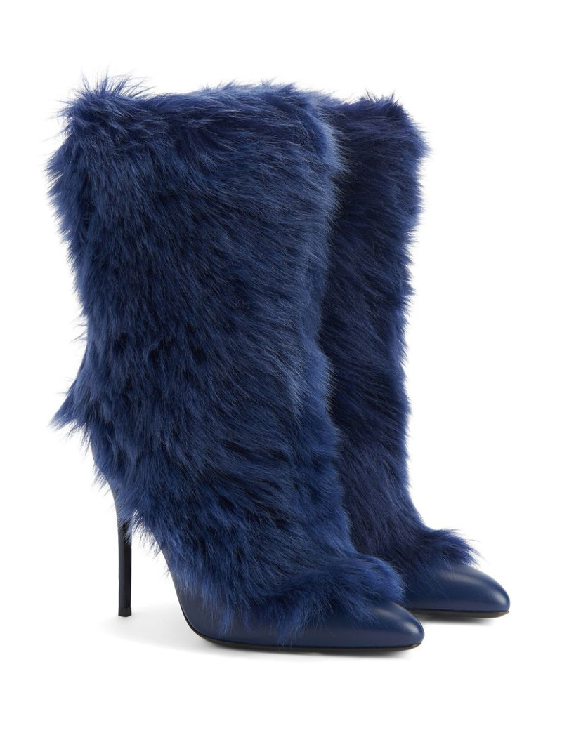 Giuseppe Zanotti Micole 105mm shearling boots outlook