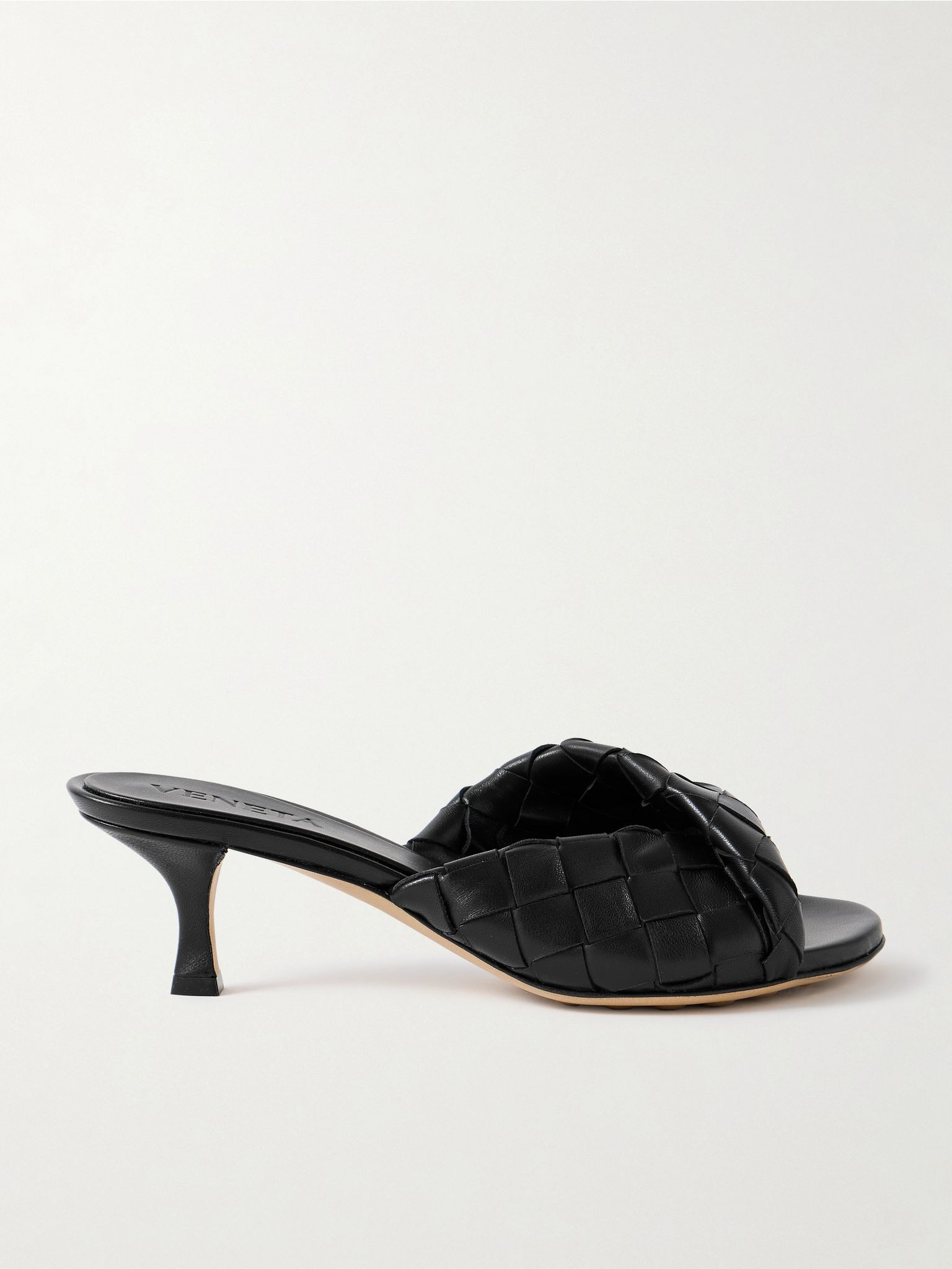 Blink twisted intrecciato leather mules Black - 1