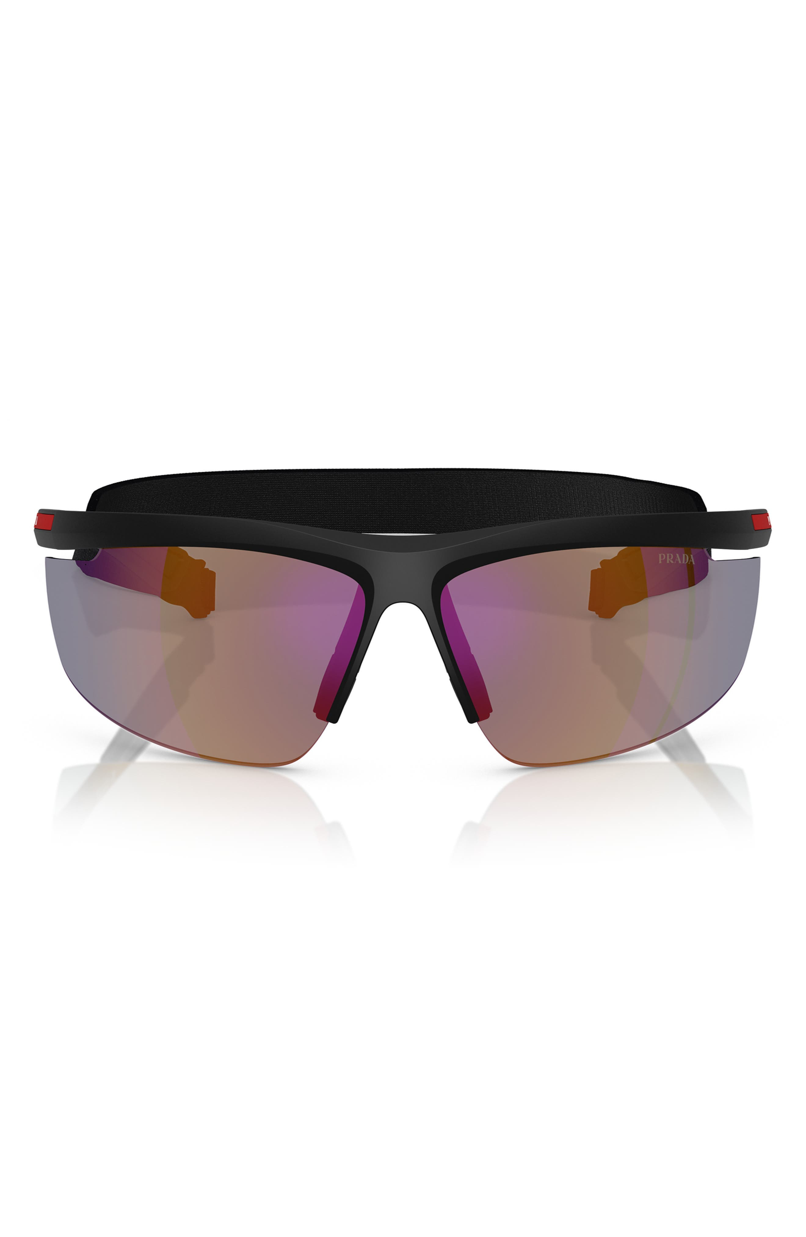 Prada Linea Rossa 96mm Gradient Pillow Sunglasses in Matte Black at Nordstrom - 1