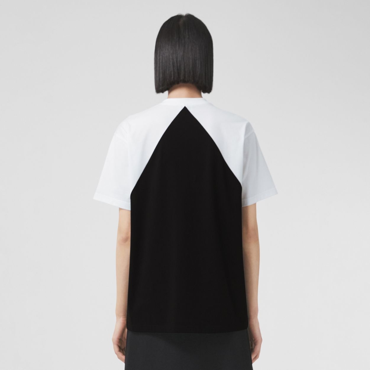 Geometric Print Cotton Oversized T-shirt - 4