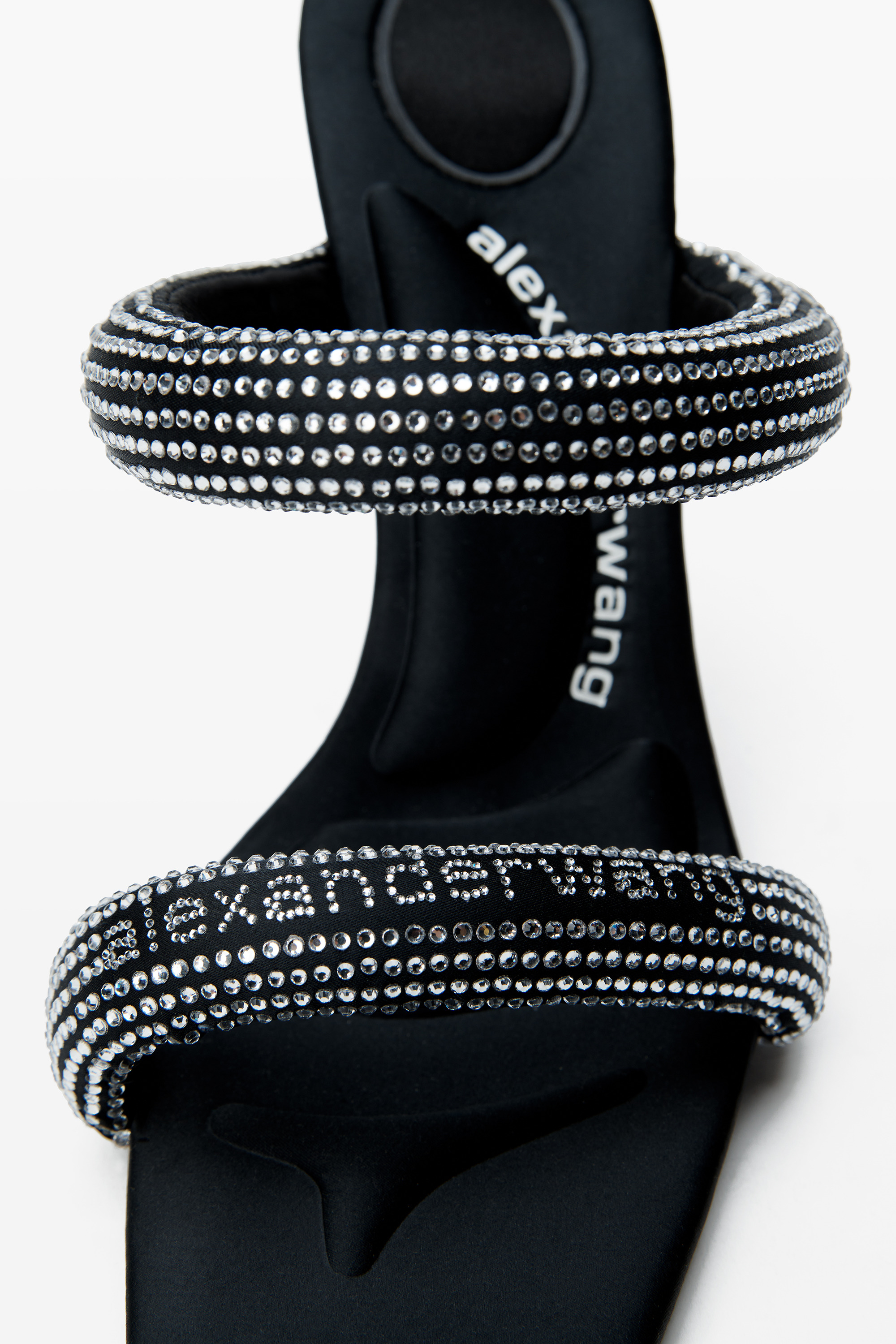 black crystal hotfix julie tubular sandals - 3
