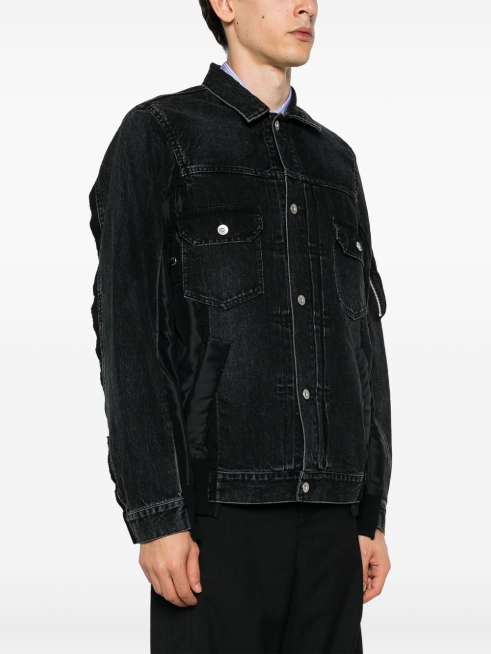 patchwork denim jacket - 3