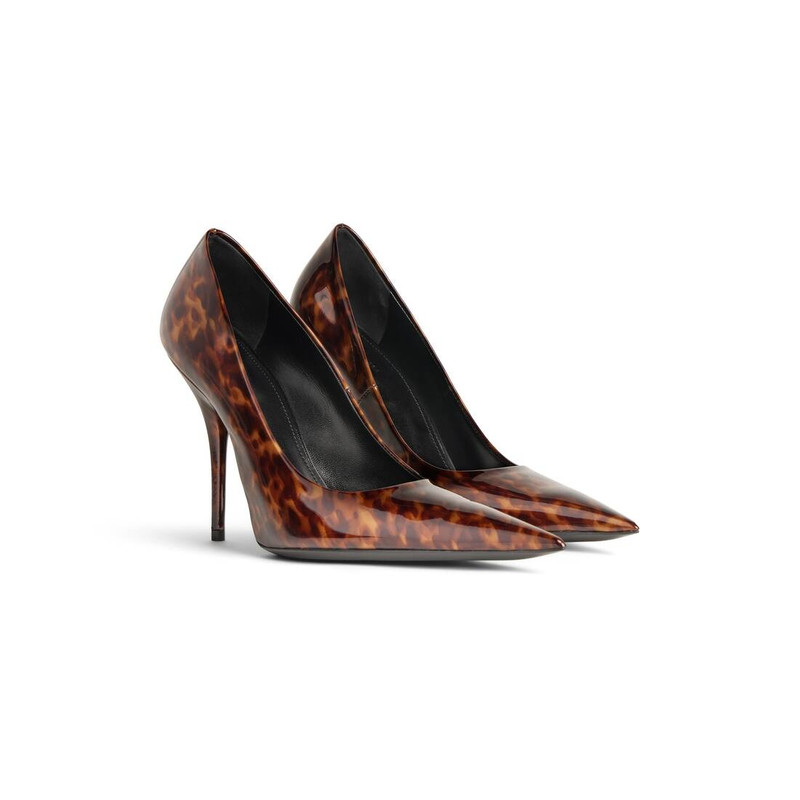 Women's Knife 110mm Pump Tortoise Shell Print  in Brown 2