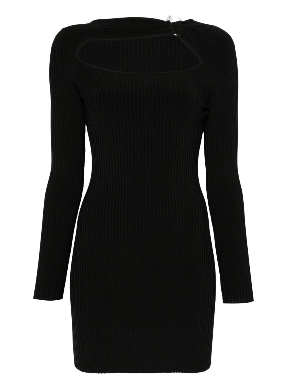 cut-out ribbed dress - 1