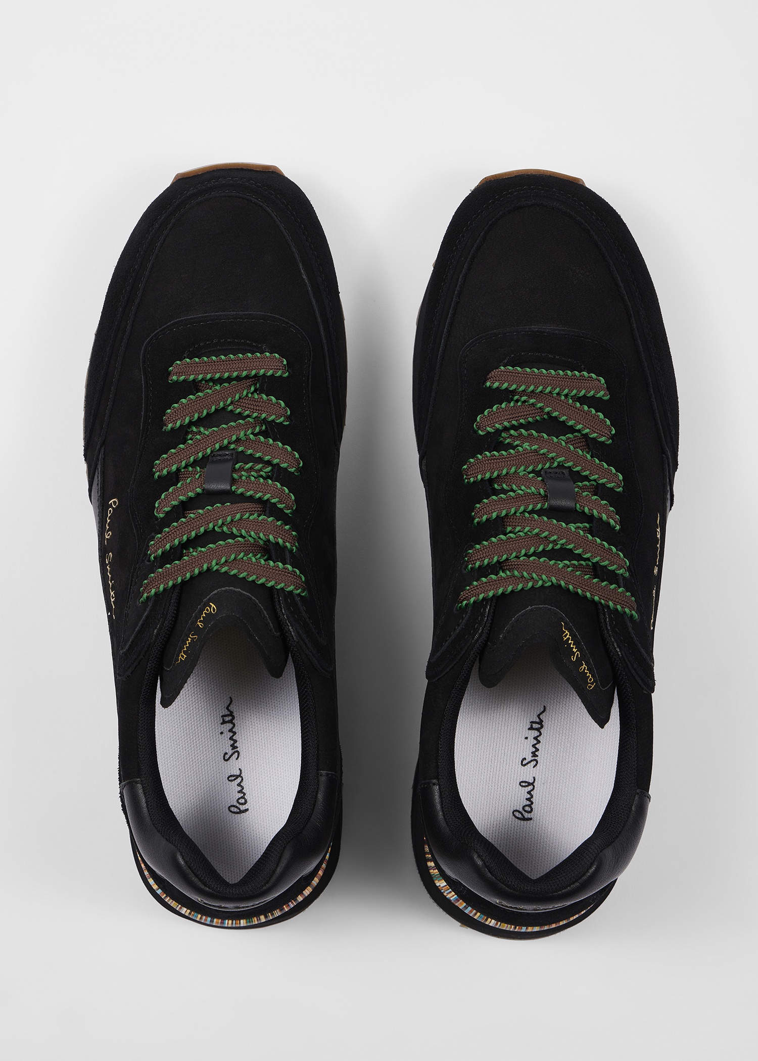 Black Leather 'Aston' Trainers - 5