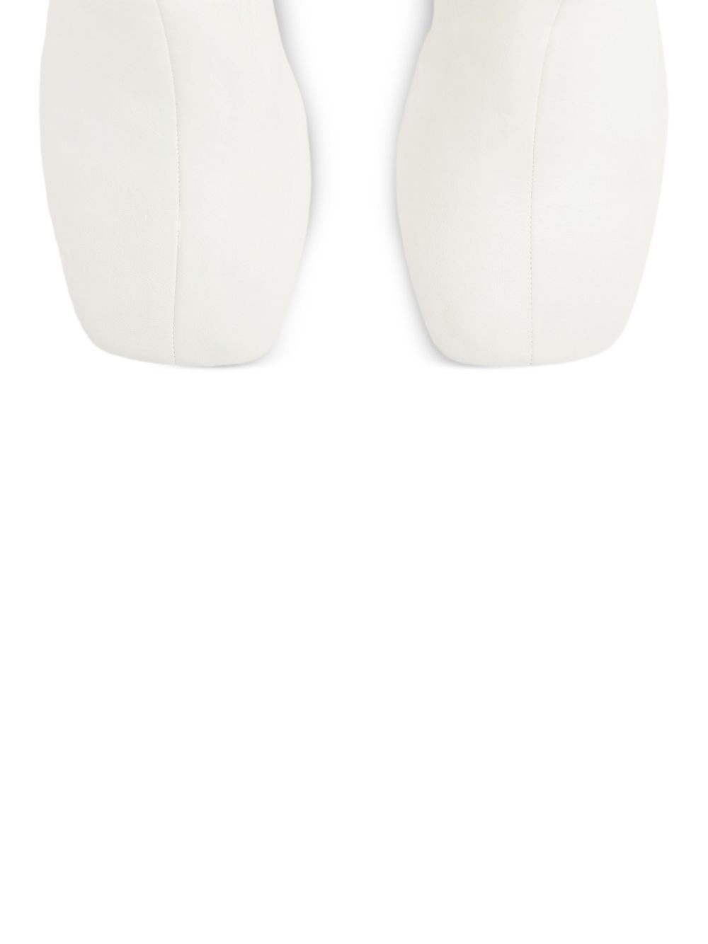 square-toe leather ankle boots - 3