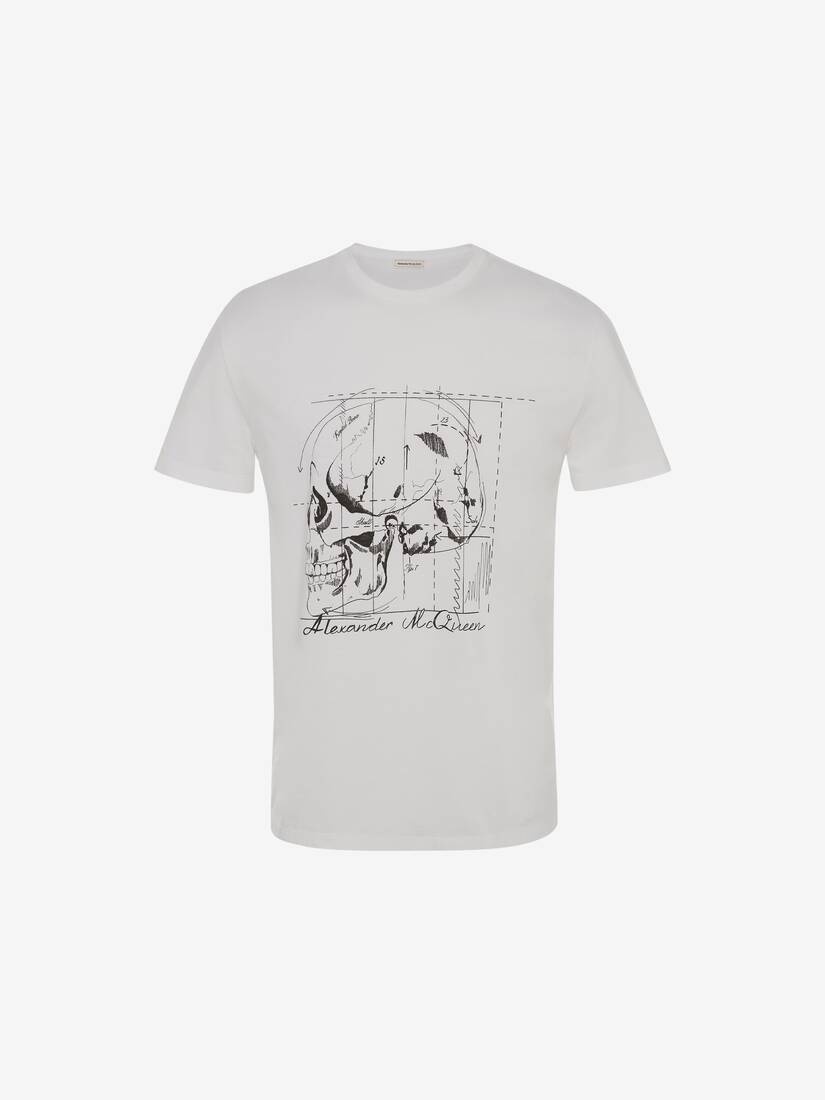 Skull Diagram T-shirt in White - 1