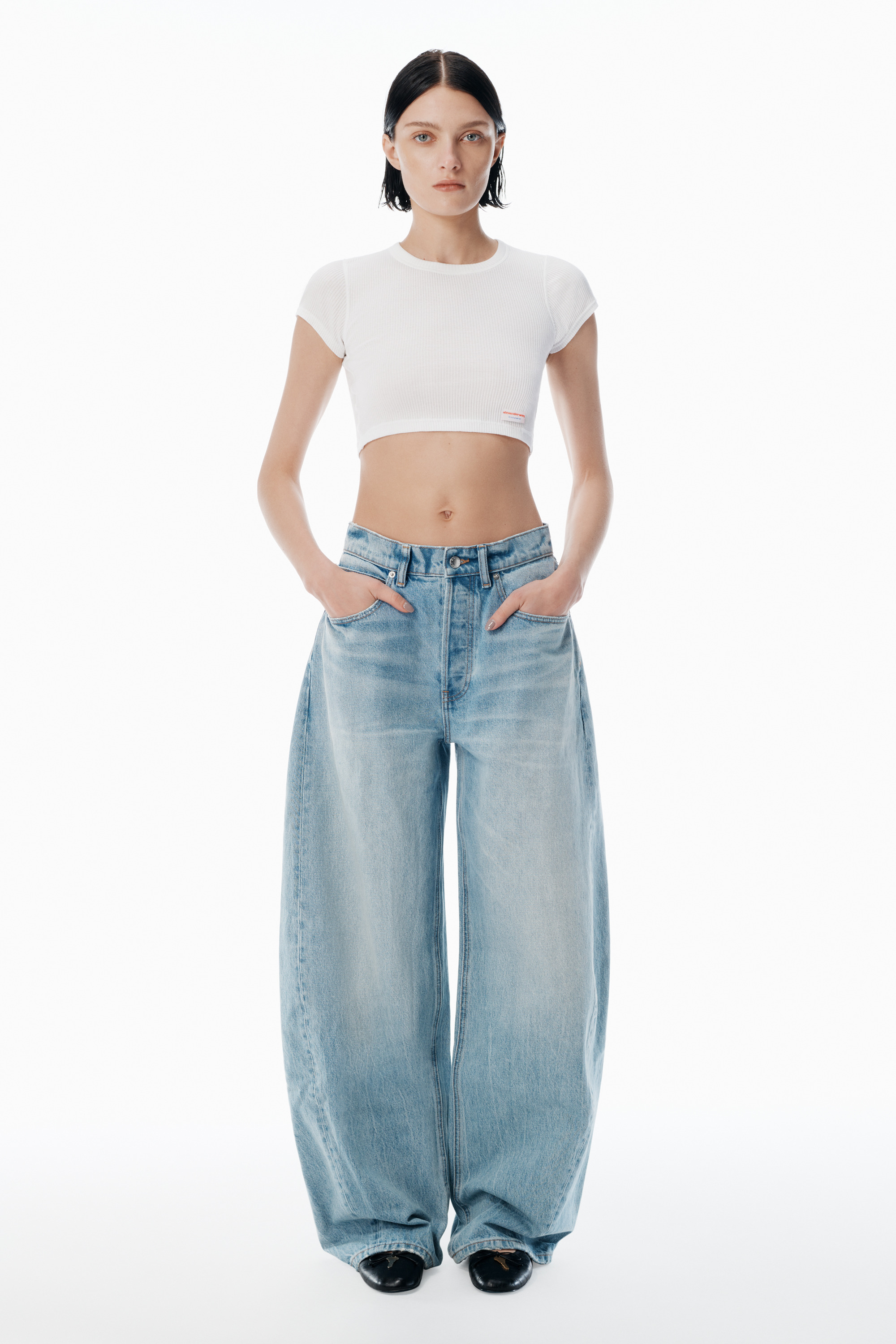 blow up bleach blue mid-rise jeans - 6