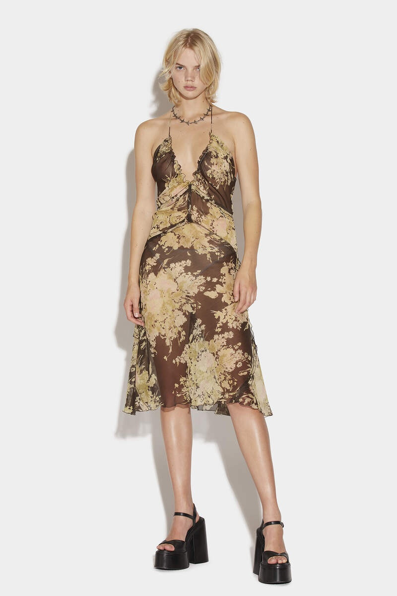 GATHERED MIDI DRESS 3