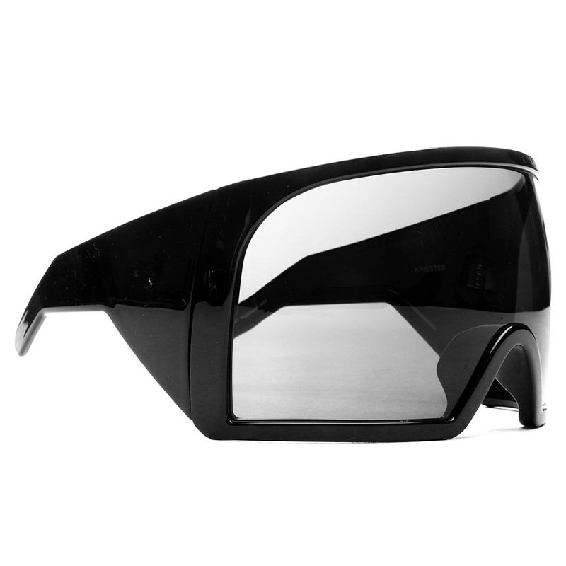 Rick Owens DRKSHDW SUNGLASSES KRIESTER SHINY - BLACK TEMPLE/BLACK LENS outlook