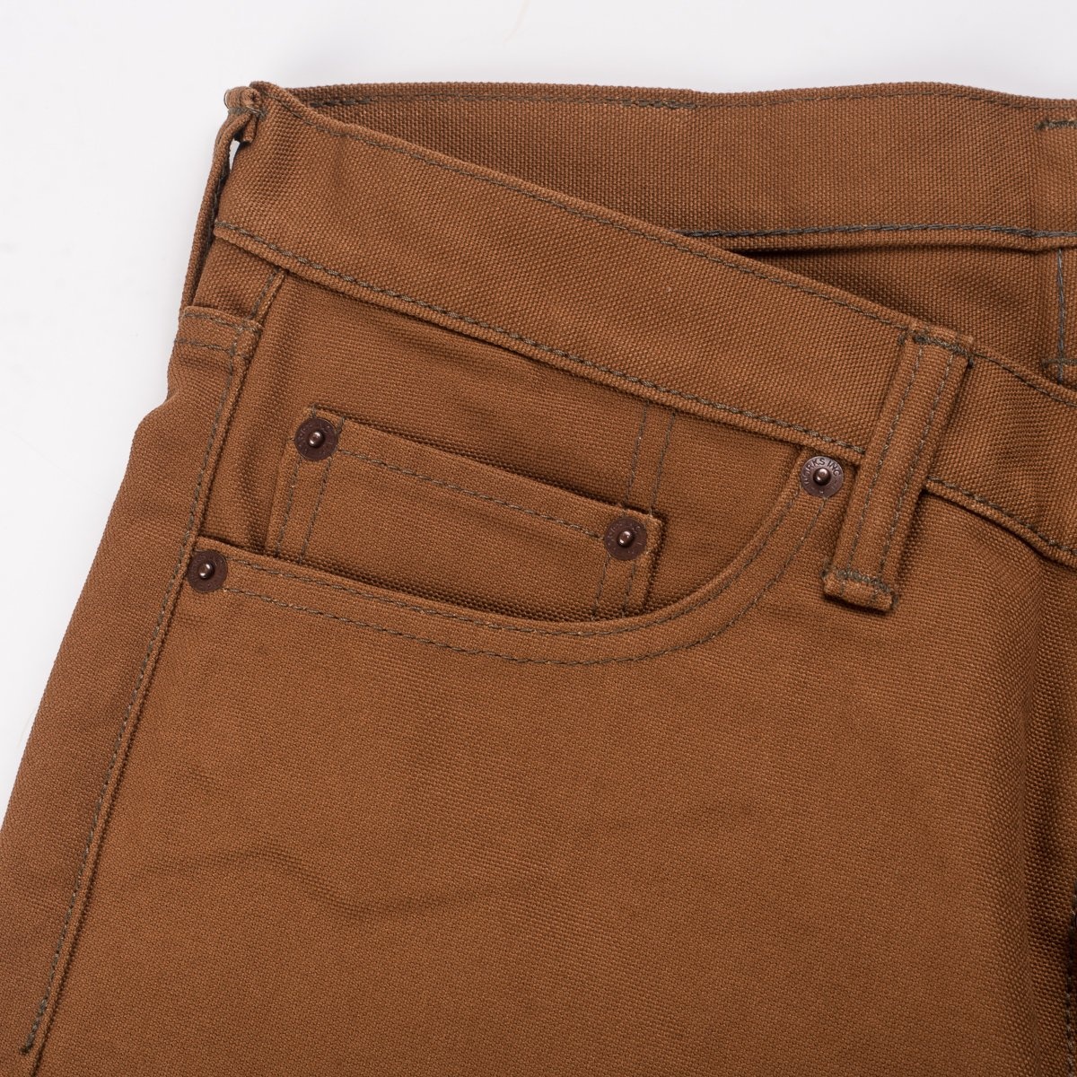IH-666D 17oz Duck Slim Straight Cut Jeans - Brown - 10