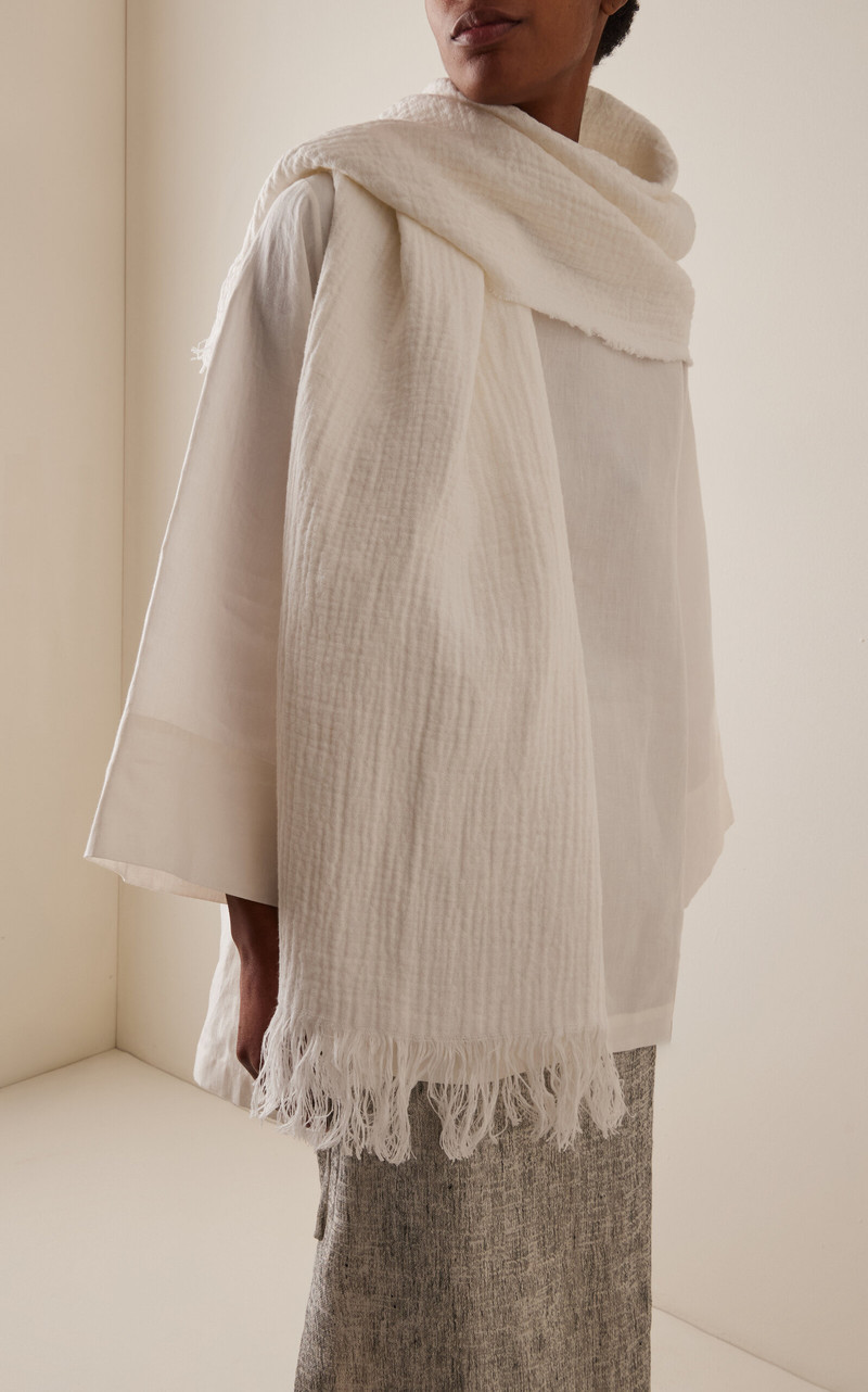 The Row Kastel Linen Scarf white outlook