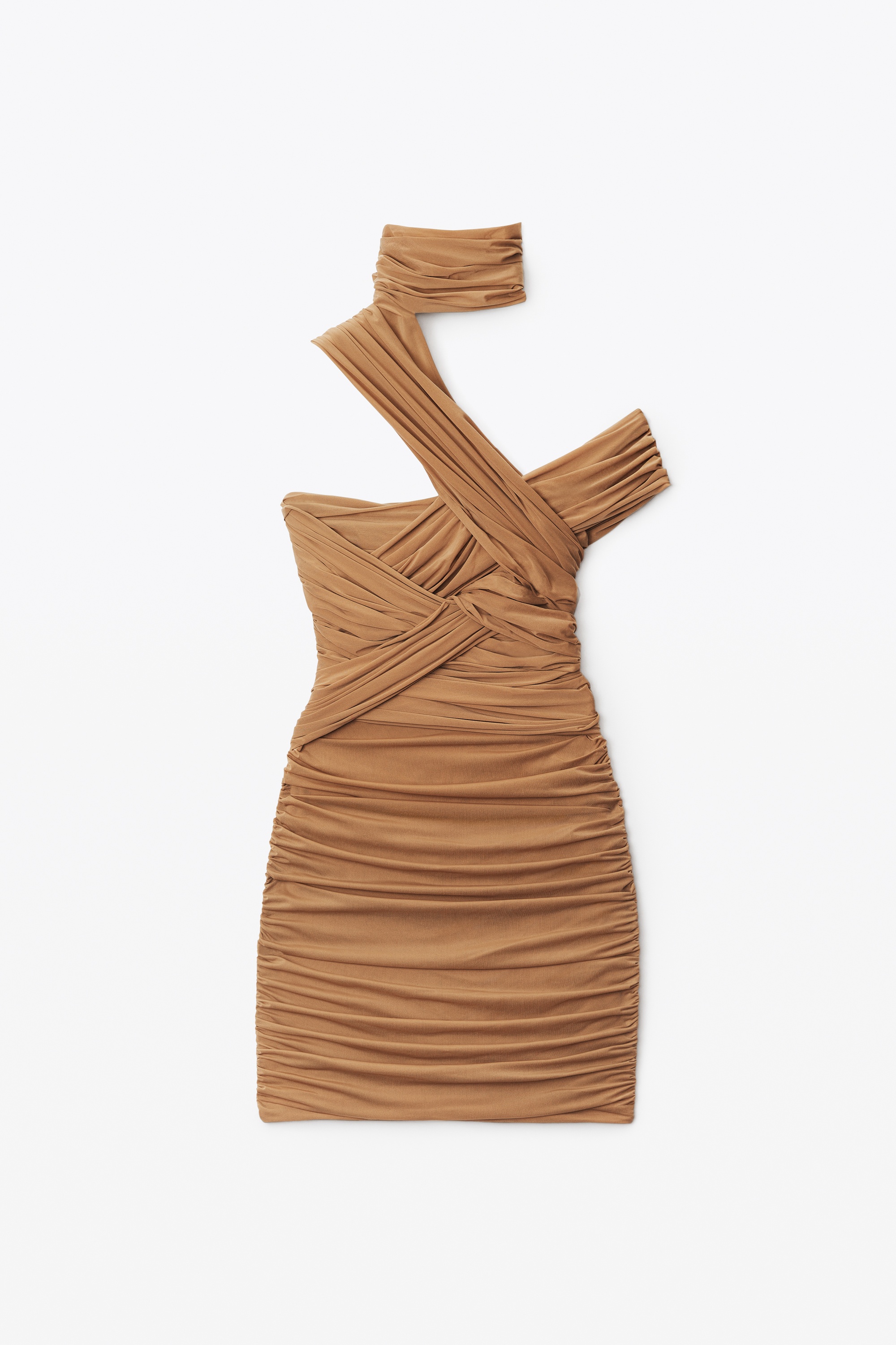 RUCHED HALTER DRESS IN HOSIERY JERSEY - 1
