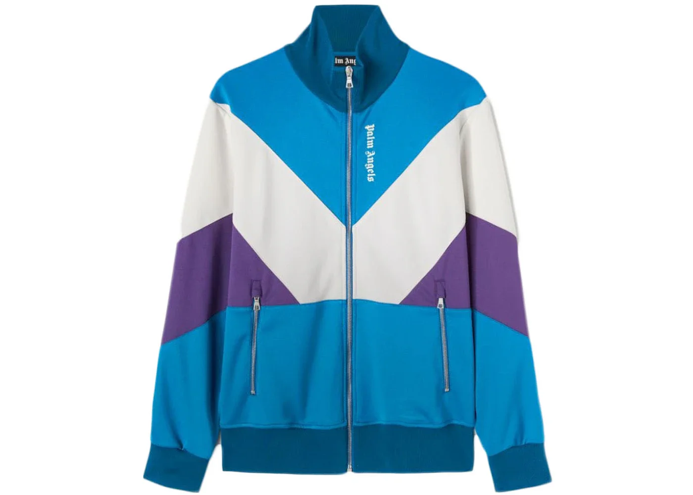 Palm Angels V Colorblock Jacket Cobalt Blue/Off White - 1