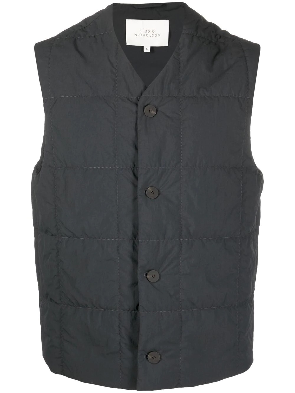 buttoned quilted waistcoat - 1