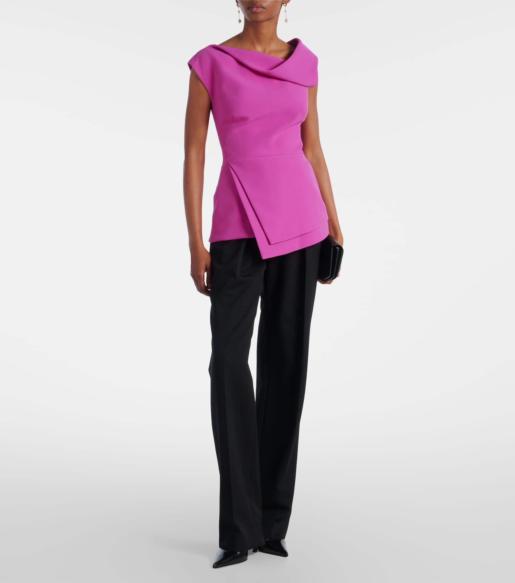 Farrah draped crepe top - 2