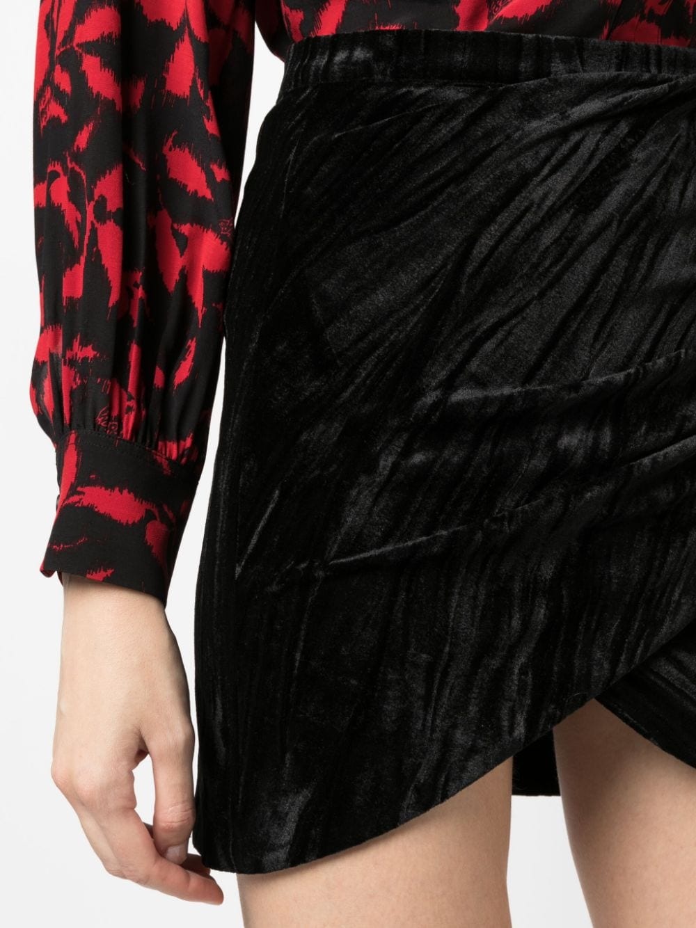 Judelle crushed velvet miniskirt - 5