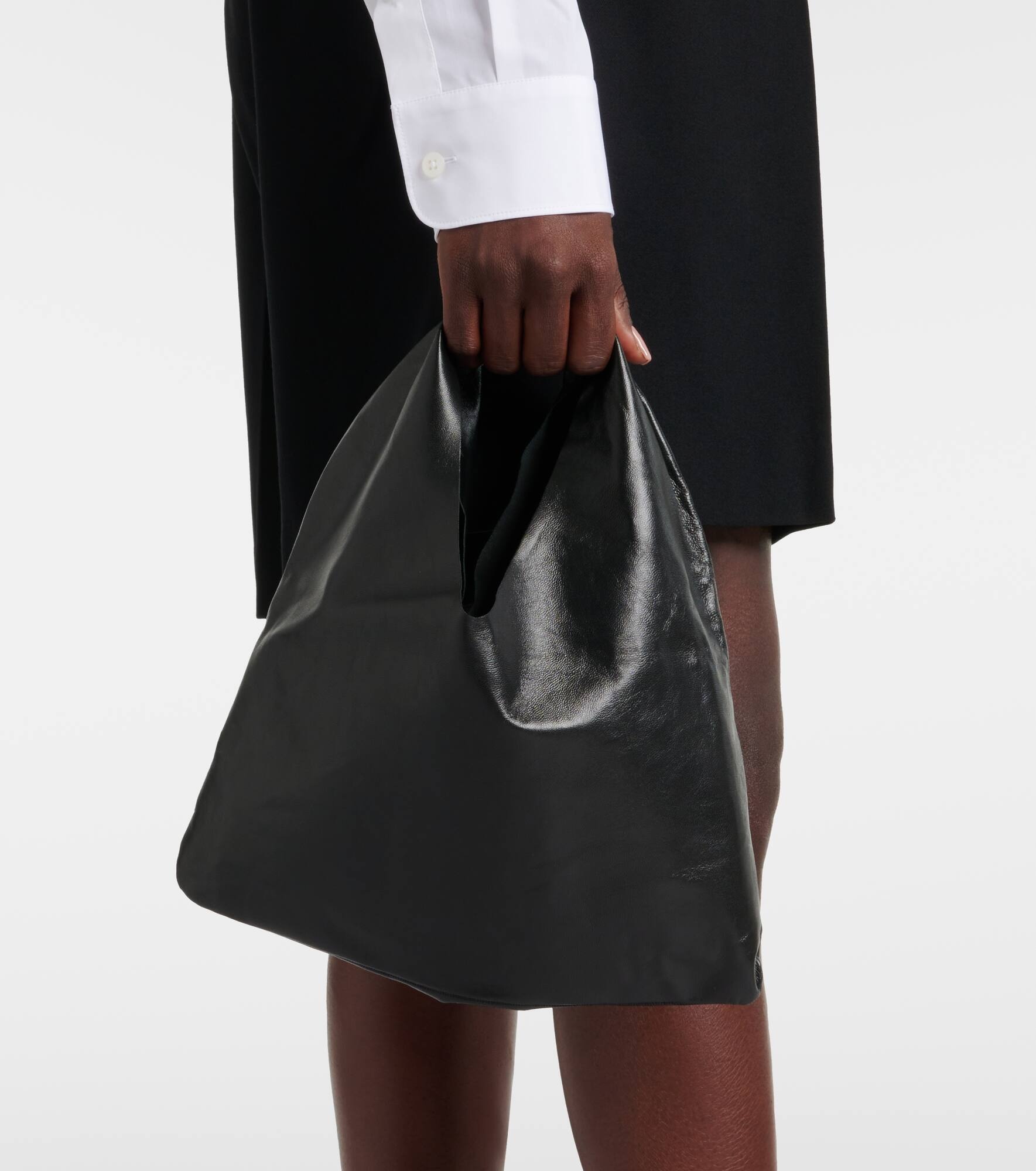 Bindle Small leather tote bag - 2