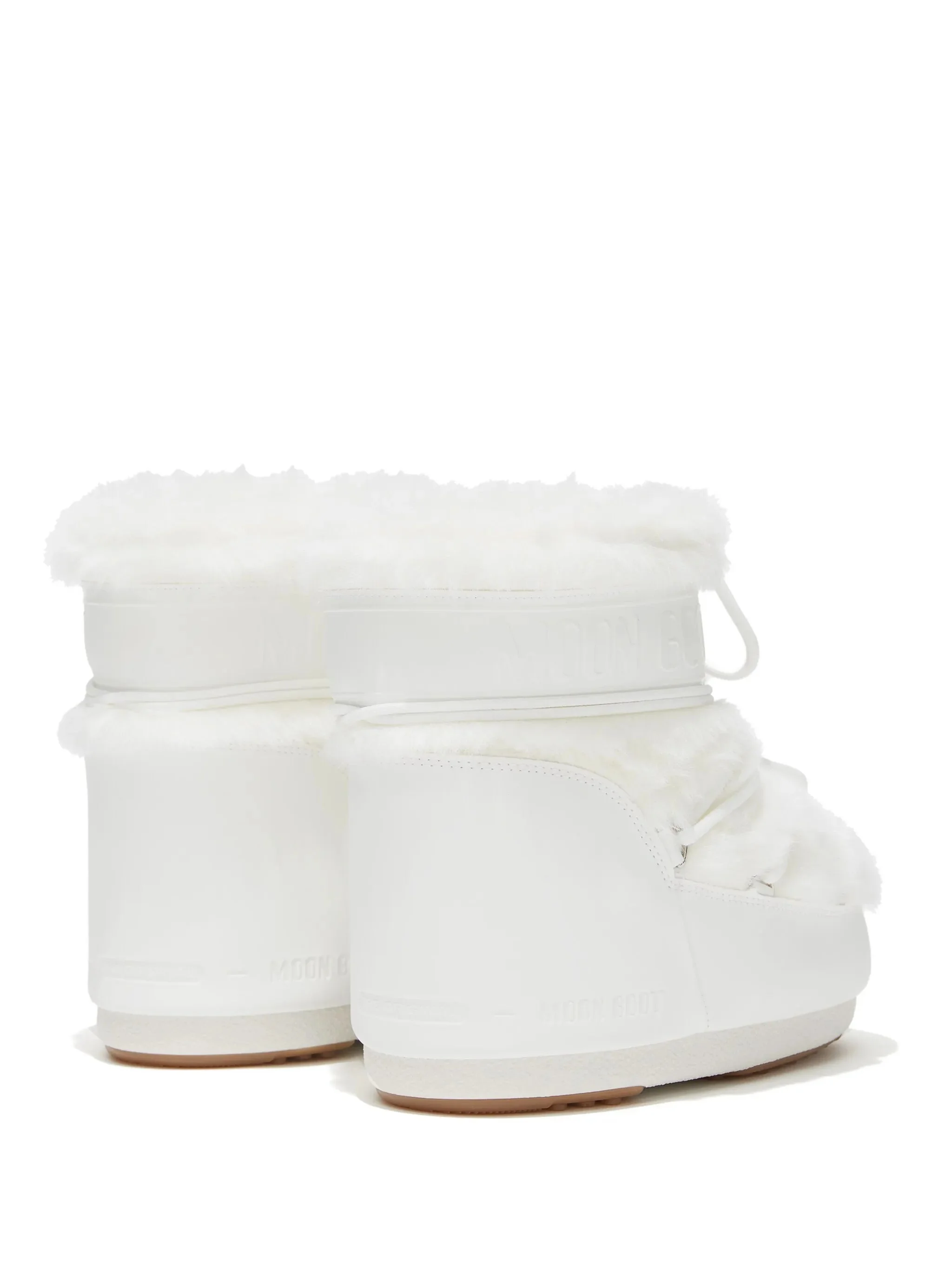 Moon Boot Icon Low White Faux-fur Boots - 1