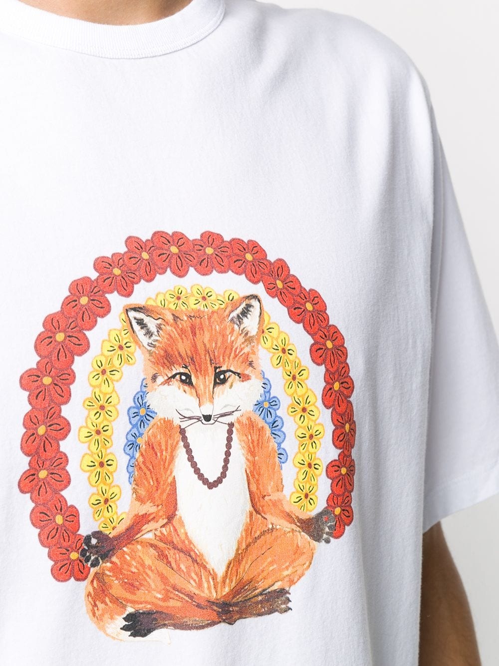 Flower Fox print T-shirt - 5