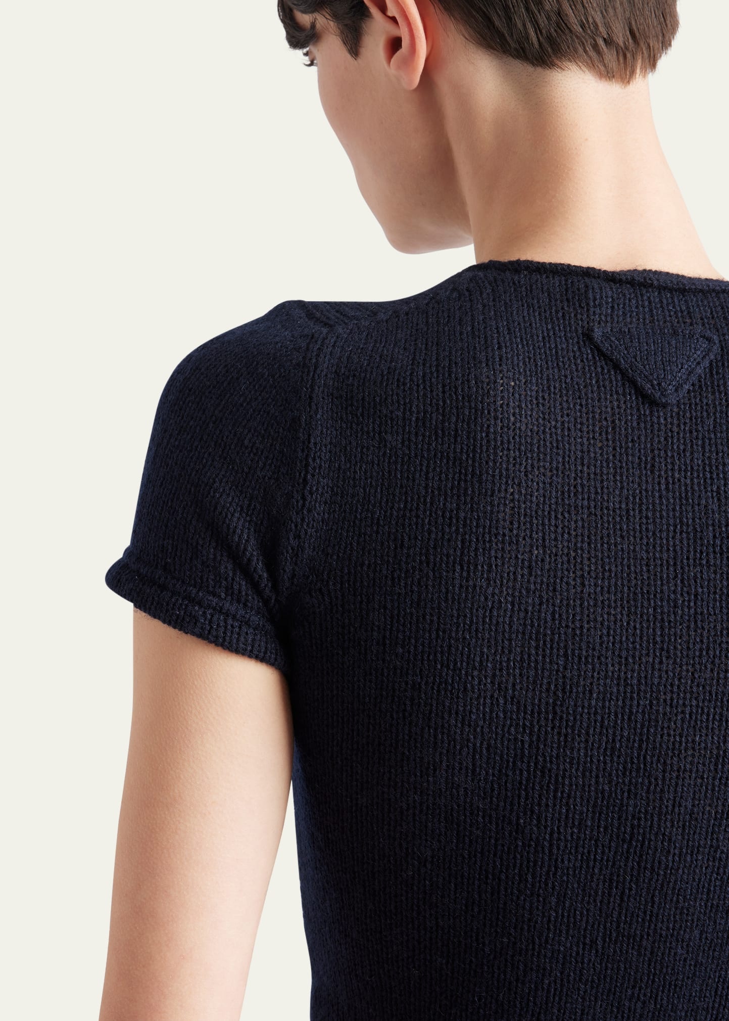 Short Sleeve Cashmere Sweater - 5