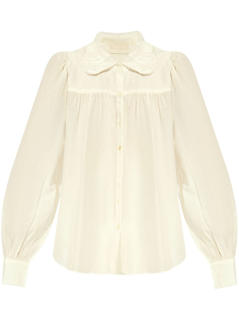 balloon long-sleeved blouse - 1