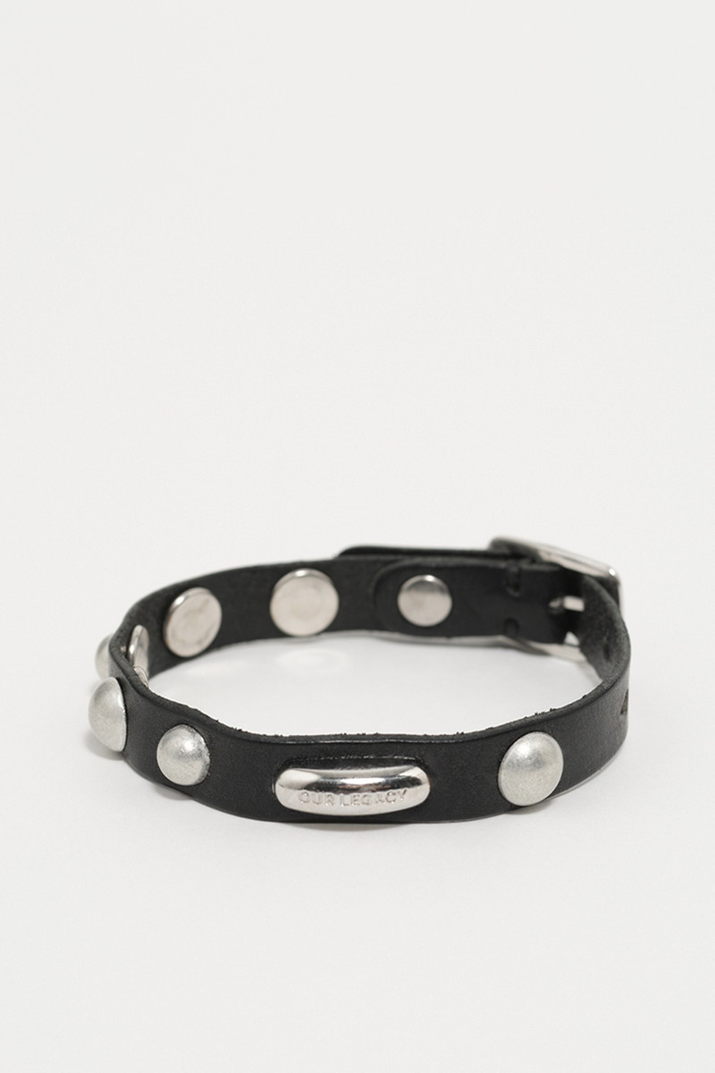 Superslim Bracelet Grizzly Black Leather 1