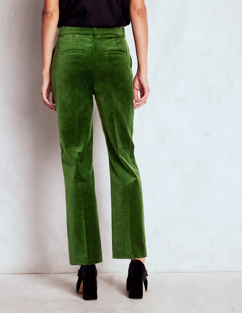 Canonbury Velvet Pants-Green Fir 4