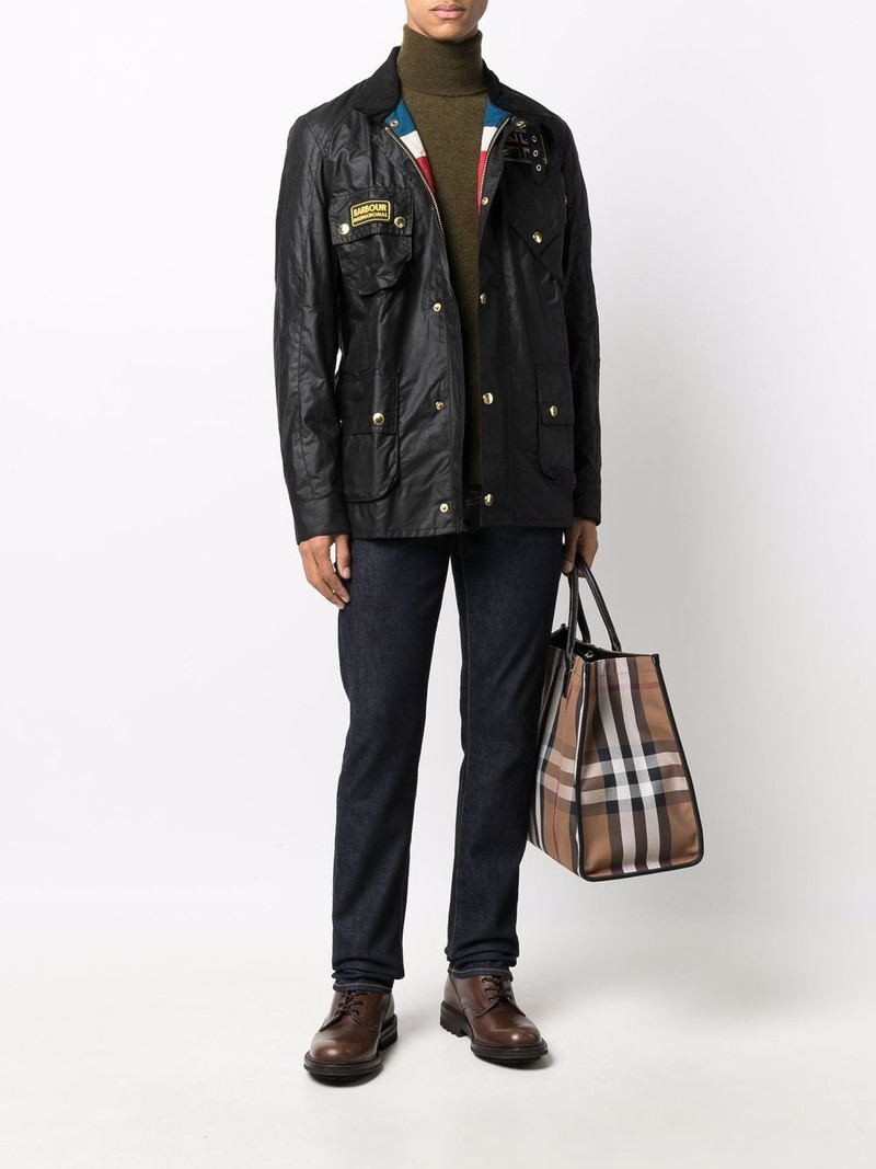 Barbour International Union Jack wax jacket outlook