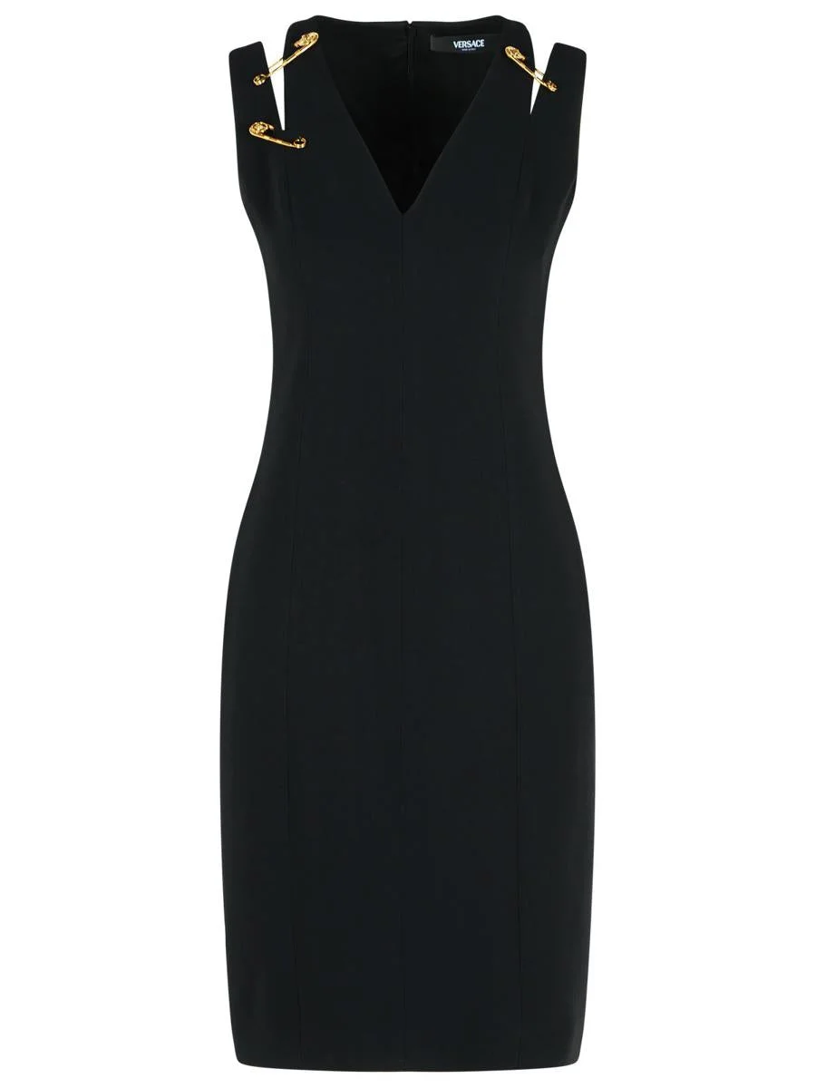 Versace Black Viscose Blend Dress - 1