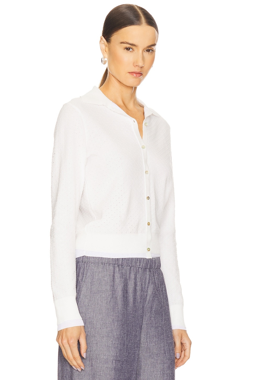Double Layer Mesh Cardigan - 2