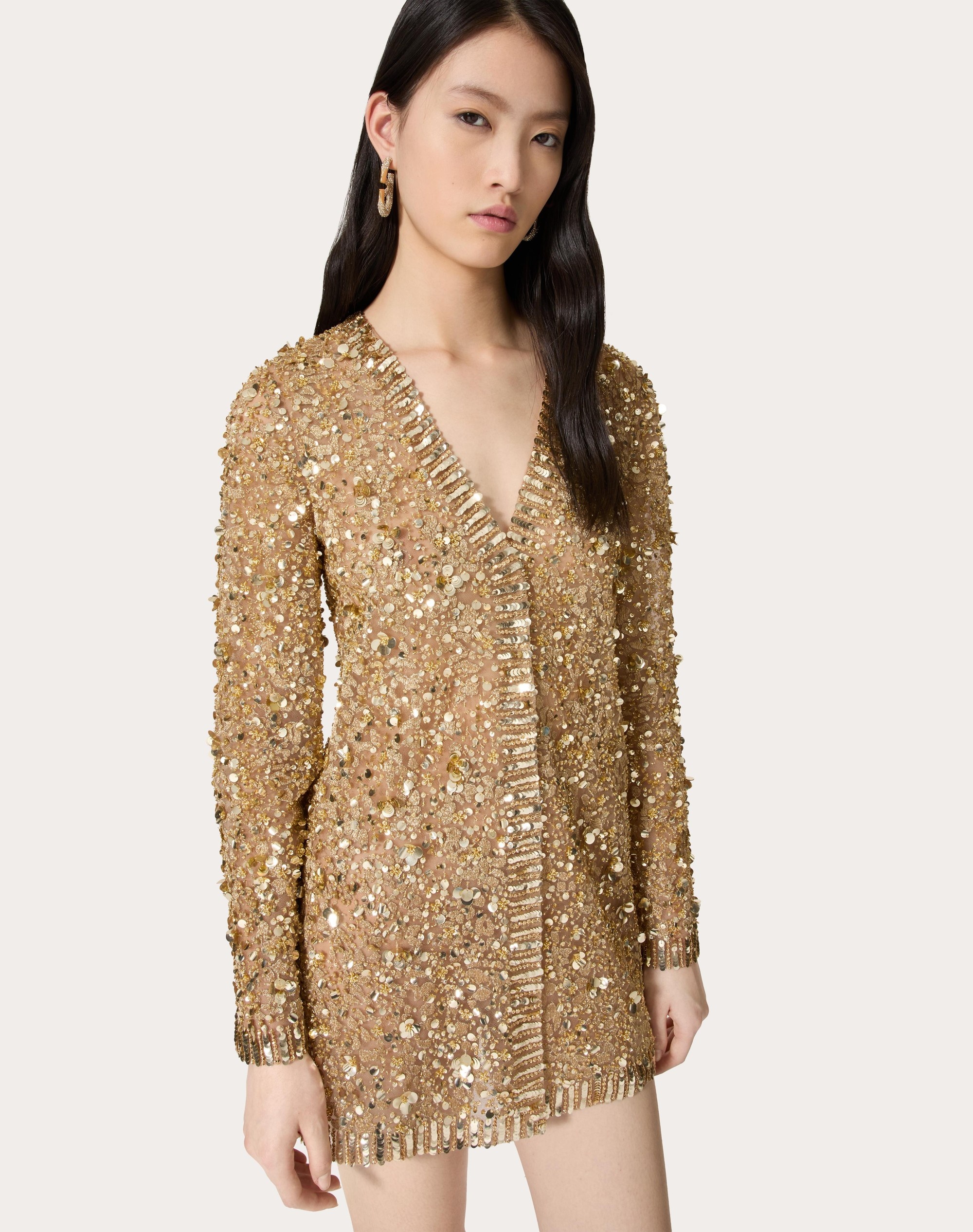 EMBROIDERED TULLE ILLUSION JACKET - 5