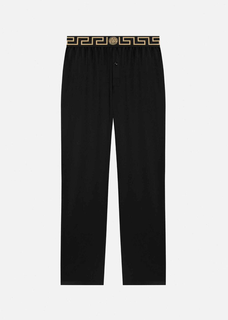 Greca Border Silk Pyjama Trousers 1